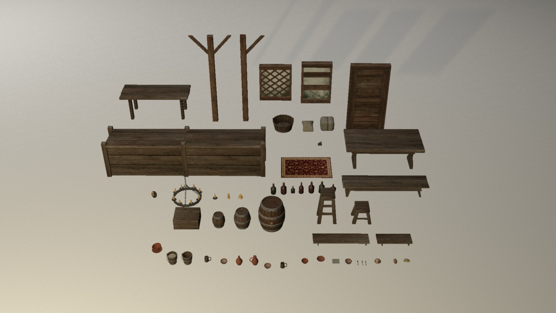 3D Model Tavern Inn Props Pack - 50 Plus Items Collection - TurboSquid ...