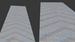 3D Zigzag Paving Scan model