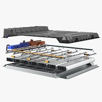 Disassembled Electric Car Battery