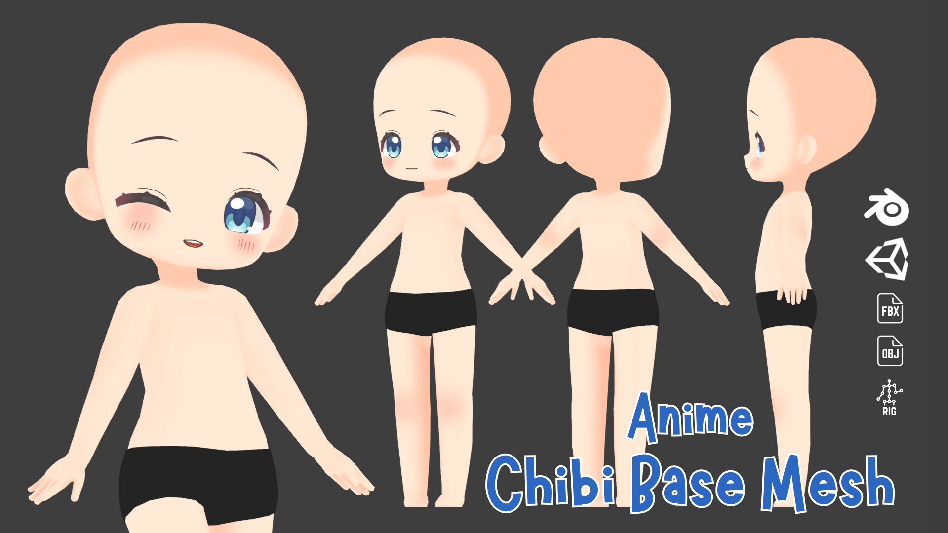 Anime Chibi Base Mesh 3D Model - TurboSquid 2427045