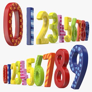 Colourful Wooden Number Set