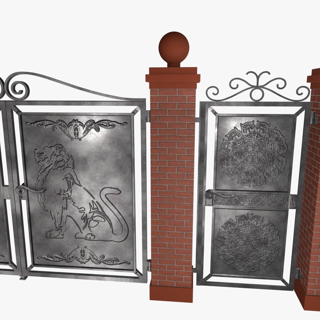 Modular Animated Gate And Door With Fences 3D - TurboSquid 2208041