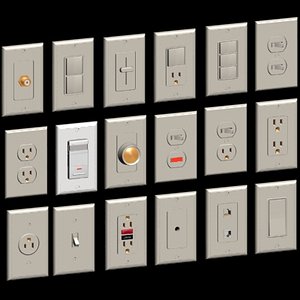 A01A-Electrical device set switches and outlets and materials