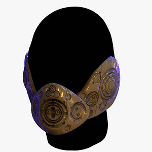 Gas mask respirator scifi futuristic model 3D model 3D model