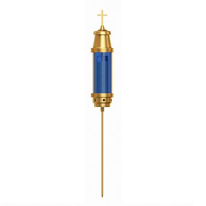 Blue Gold Cemetery Memorial Candle Lantern