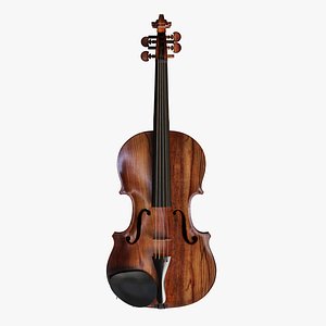 Antique Violin Without Bow 3D model