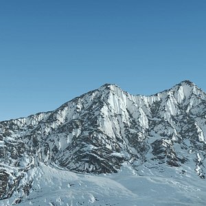 3d model of mountain range alaska terrain landscape