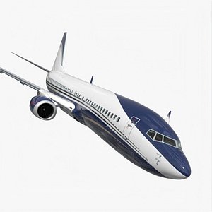Boeing 737-800 with Interior Rigged for Cinema 4D