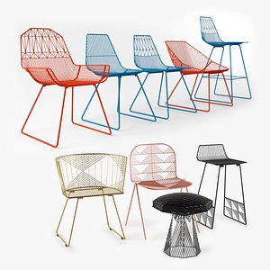 Bend Chairs Collection 3D model