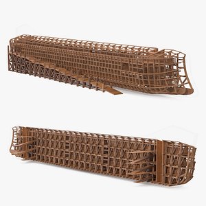 Noah Ark Cross Section with transparency 3D model