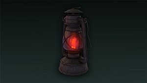 low-poly lantern 3D