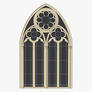 Medium gothic window from Westminster Abbey 3D
