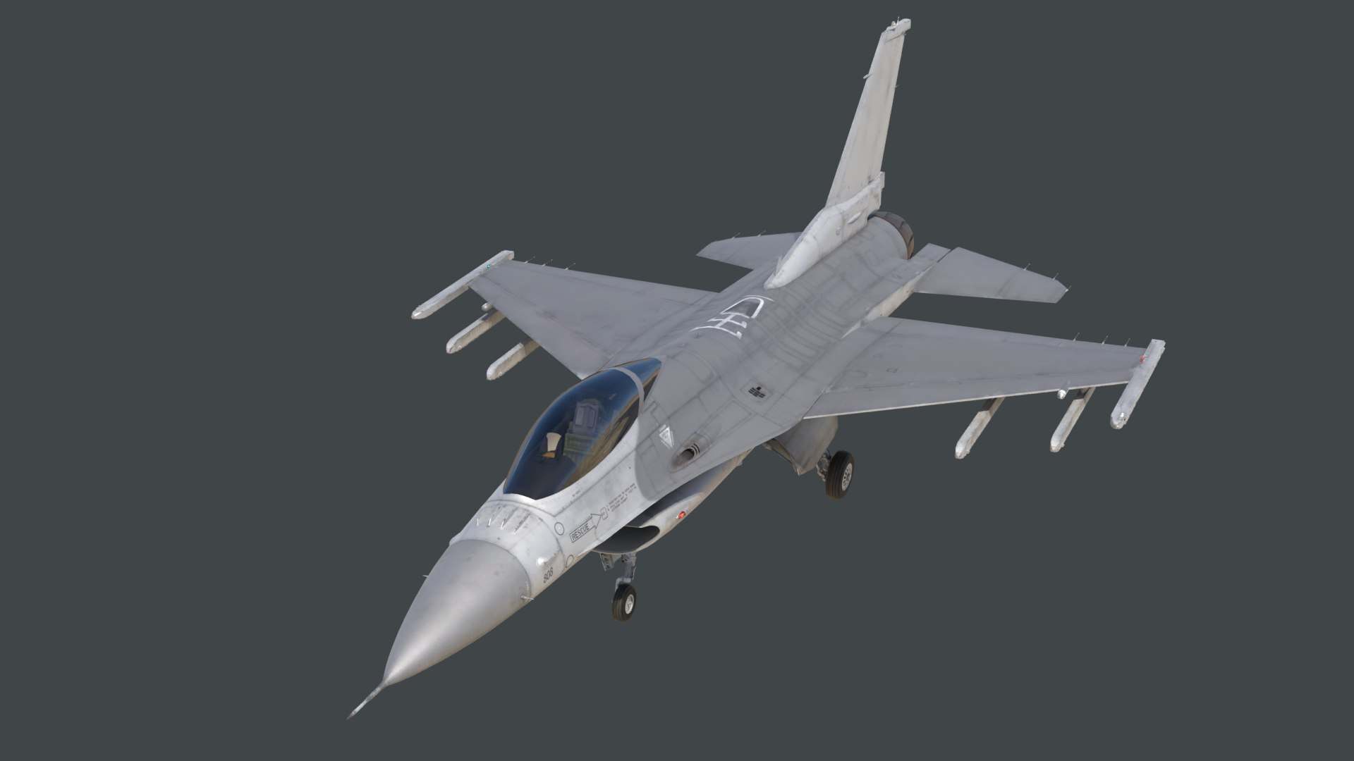 General Dynamics F-16 Fighting Falcon 3D Model - TurboSquid 2192588