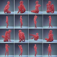 16 Abstract Cubist Female Statues
