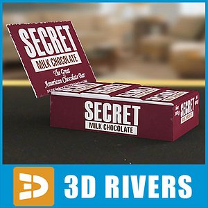 3d model box hershey chocolates