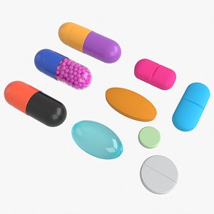 3D medicine pills model