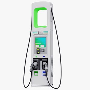 EV Charging Station EC PBR 3D model