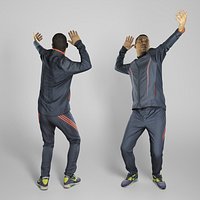 Sporty man throwing ball 276