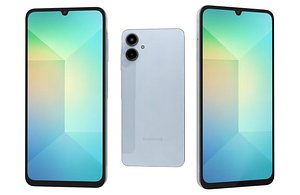 Samsung Galaxy A06 Light Blue Low Poly 3D