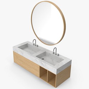 Wall Mount Bathroom Furniture 3D