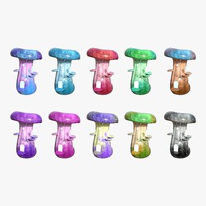 3D 10 Fantasy Mushroom F Collection - Scene Backdrop Design