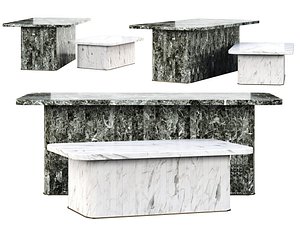 3D model Oliva Rectangle Dining and Coffee Table RD13