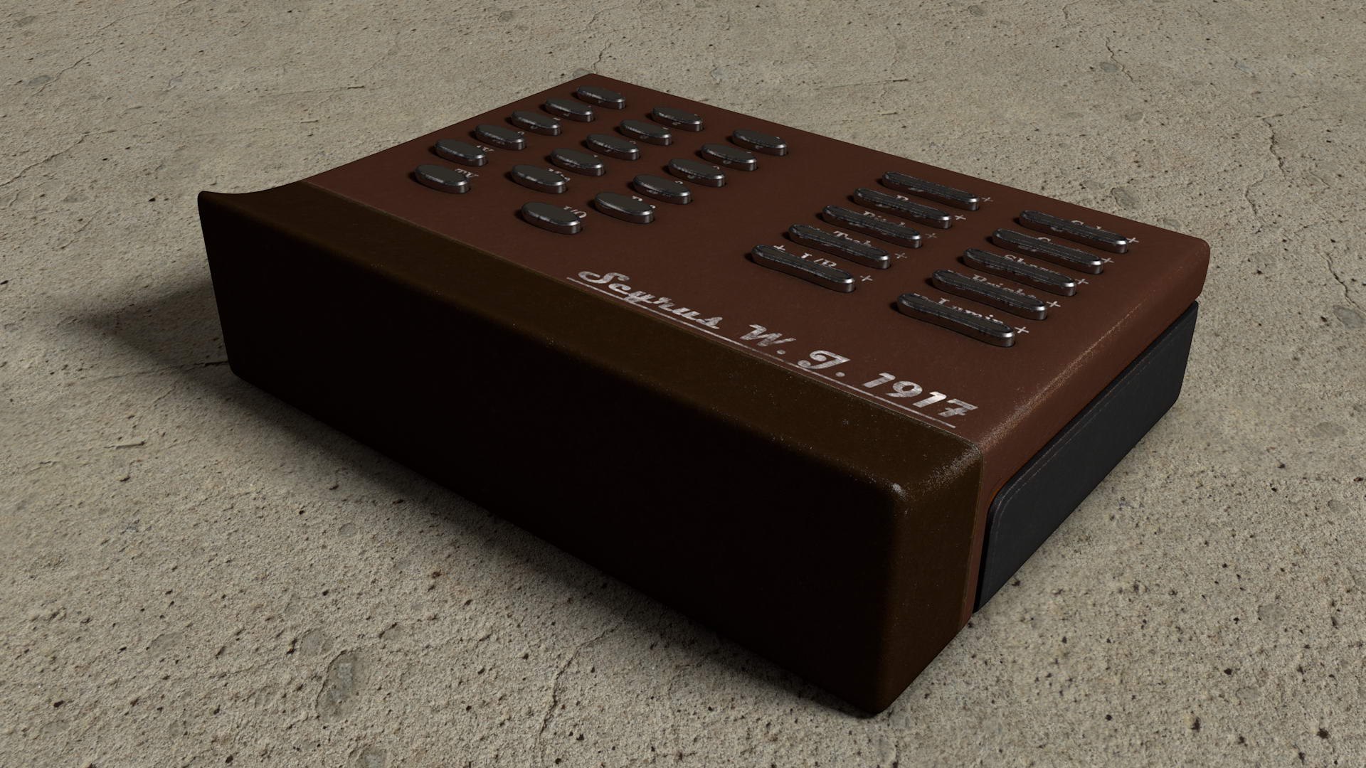 3D vintage tv remote control https://p.turbosquid.com/ts-thumb/O6/Lt4PEN/C9nGAcQo/remoteturn020008/jpg/1508881857/1920x1080/fit_q87/eff2de50e371db8c94ec0145dc9bd87b0f5f95b1/remoteturn020008.jpg