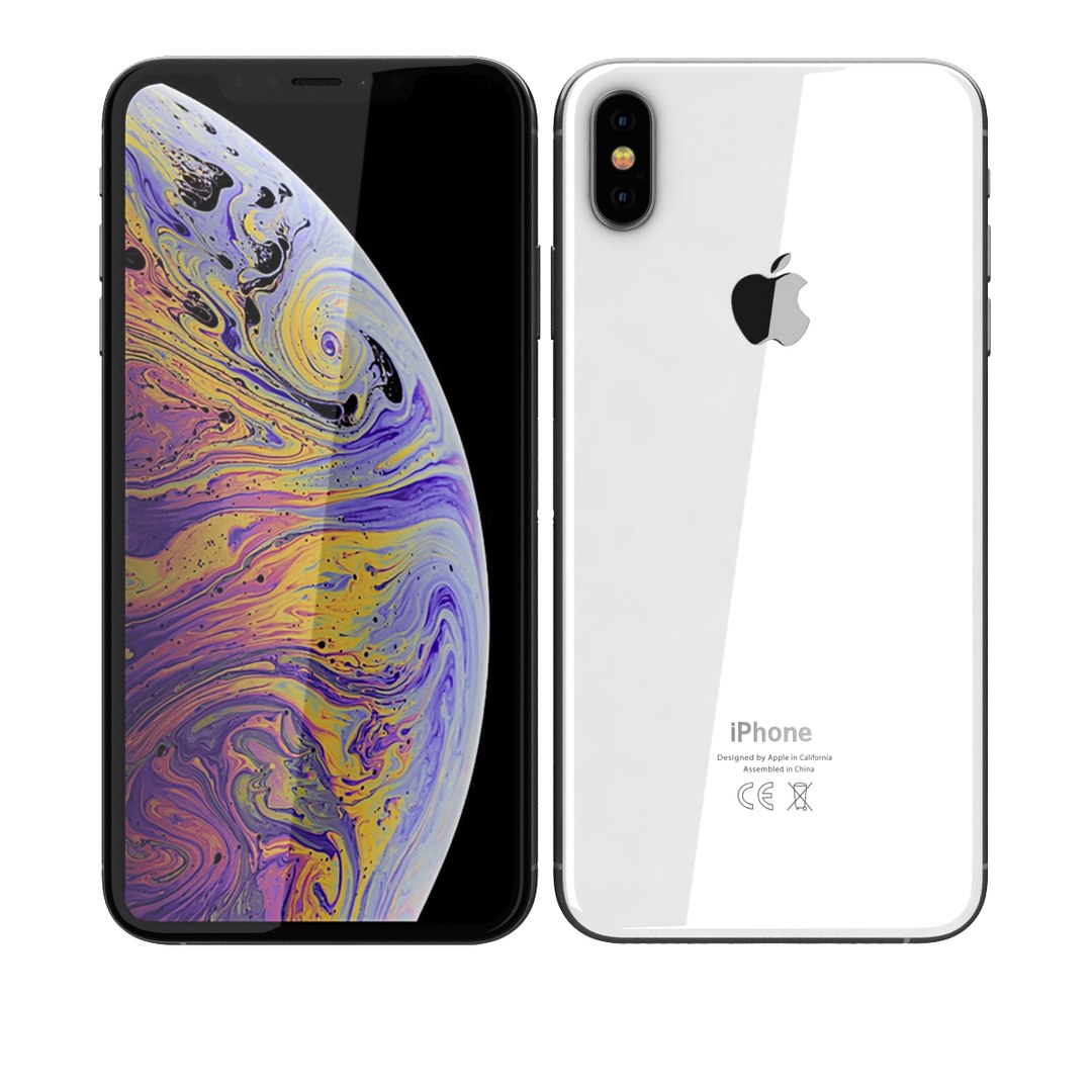 3D model apple iphone xs silver - TurboSquid 1334133