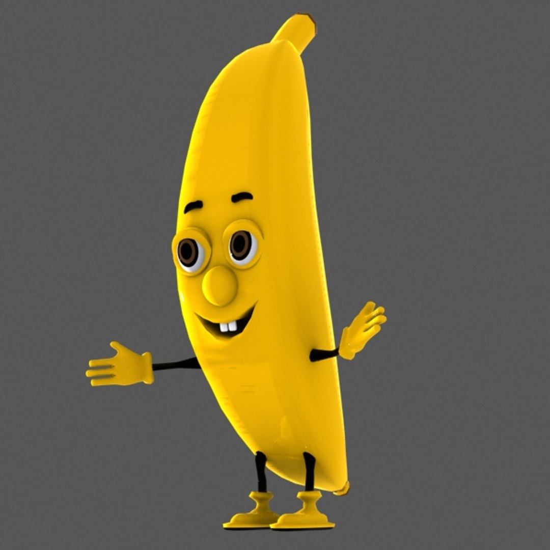 Banana Character 3d 3ds