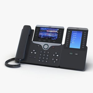 Cisco IP Phone 8861 and Expansion Module 3D Model