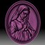 Virgin Mary bas-relief for CNC router or 3D printer