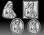 Virgin Mary bas-relief for CNC router or 3D printer