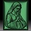 Virgin Mary bas-relief for CNC router or 3D printer