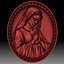 Virgin Mary bas-relief for CNC router or 3D printer
