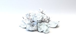 crushed paper balls 3D model
