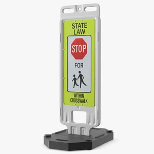 3D Pedestrian Safety Crosswalk Sign
