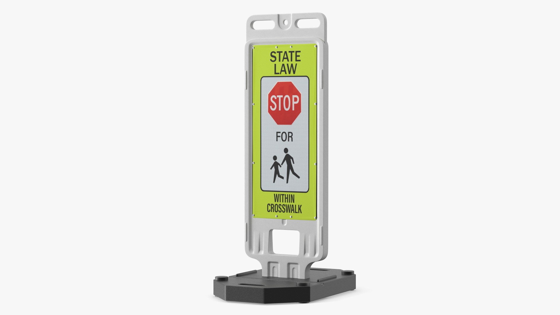 Pedestrian Safety Crosswalk Sign 3D model preview