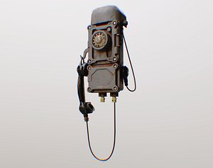 3D Old bunker telephone