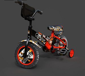 3D Children s 3-Wheeler Trike - Detailed Kids Bike 3D Model