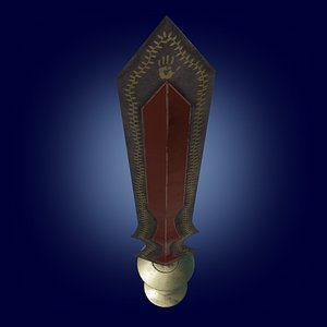 3D model Gladius Short custom sword PBR game redy 3D model
