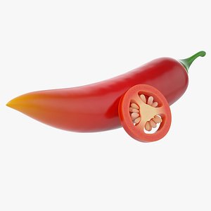 3D model Cartoon Chili Pepper