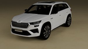 Skoda Kodiaq 2022 High Poly Realistic SUV 3D Model