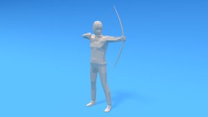 Low Poly Archer Kid