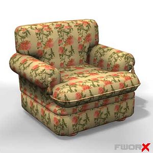 3d armchair chair