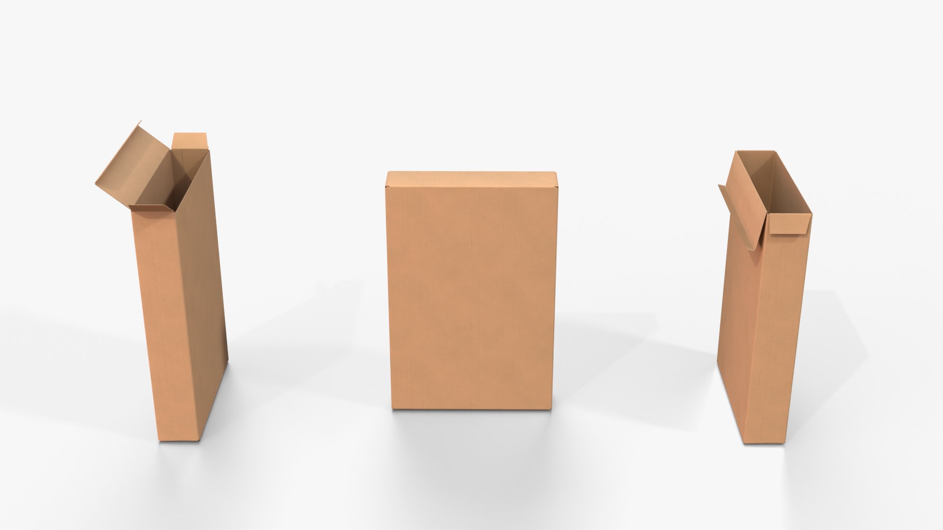 Tuck Top Box - Tall Thin Packaging Box 3D Model - TurboSquid 2557983