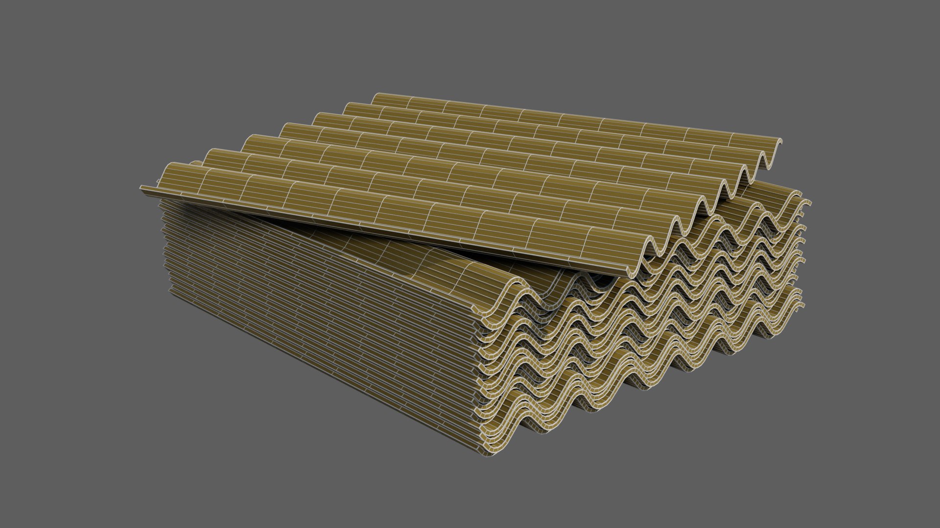 3D Concrete Roof Tiles - TurboSquid 2254318