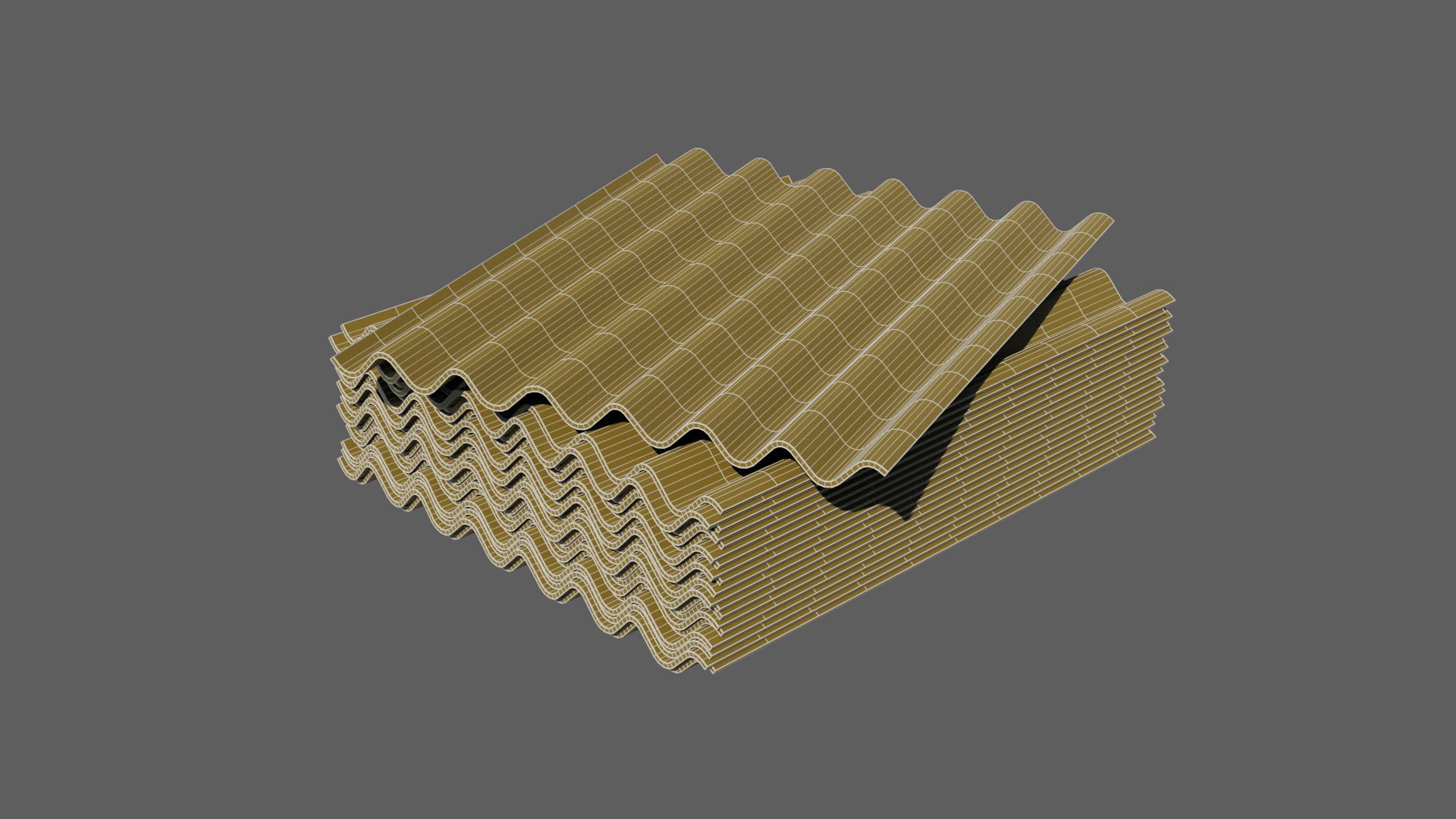 3D Concrete Roof Tiles - TurboSquid 2254318
