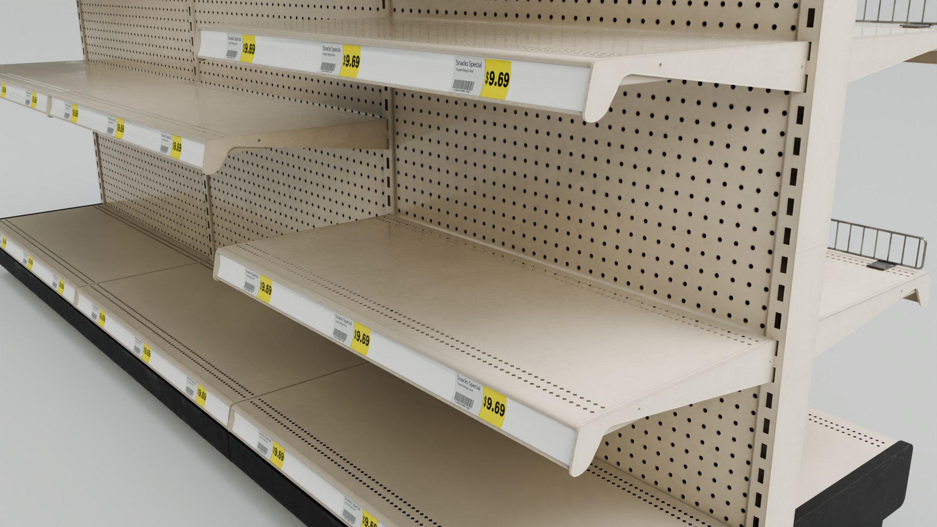 Store Display Shelf Long 3D Model - TurboSquid 2262870
