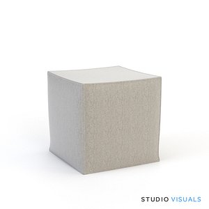 Chooty and Co Linen Beads Hassock Ottoman