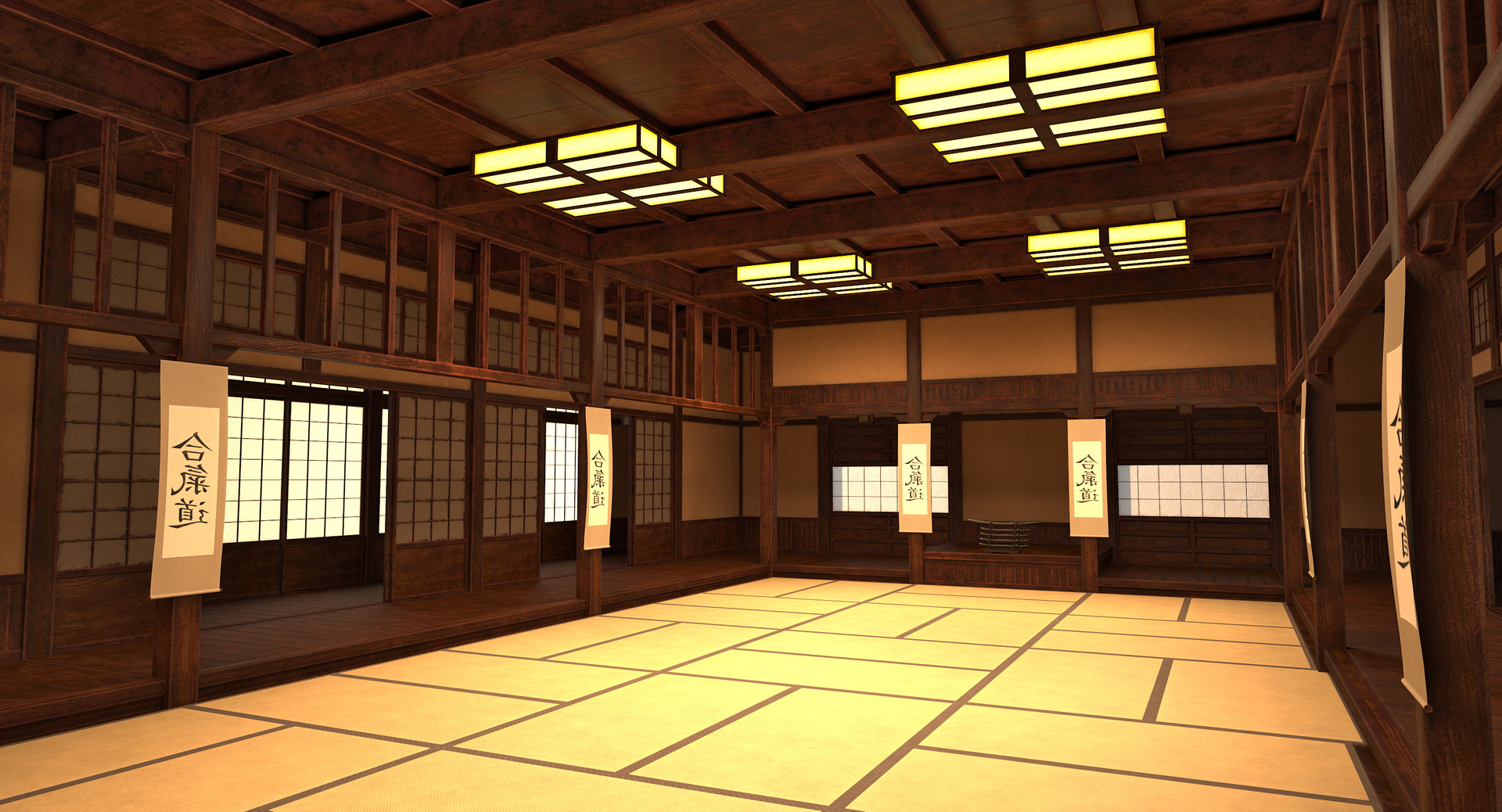 3D dojo room - TurboSquid 1394114